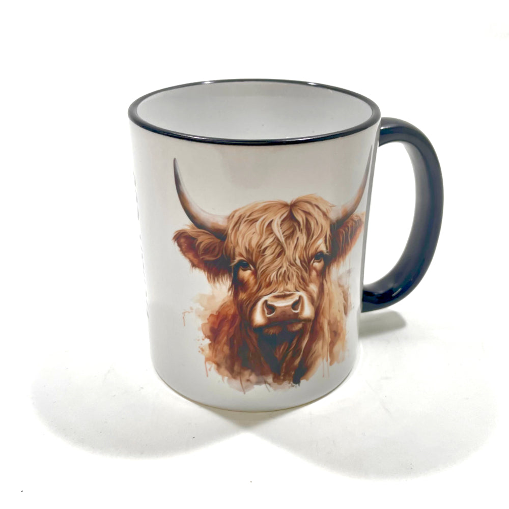 Highland Cow Mug – white